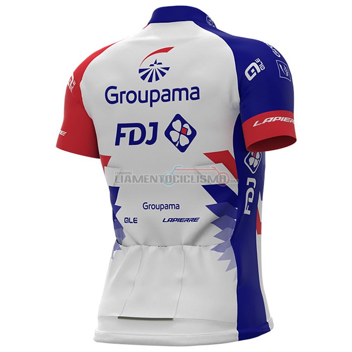 Abbigliamento Ciclismo Groupama-FDJ Manica Corta 2021 Rosso Blu